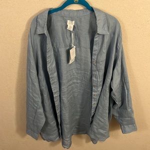 Light Denim Long Sleeve Button Up